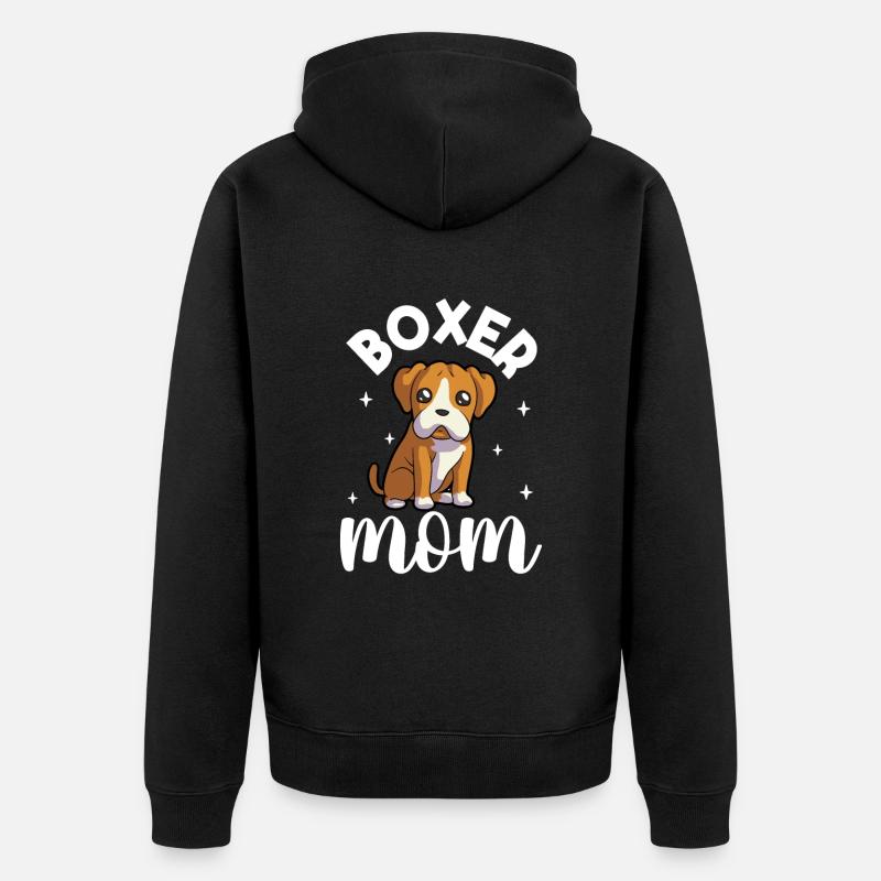 Boxer Maman - Boxeur - Veste à capuche bio Premium Unisexe - noir