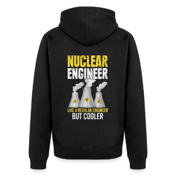 Nuclear power plant technology - Unisex Premium Organic Zip Hoodie - black - Back - Nico (187cm)