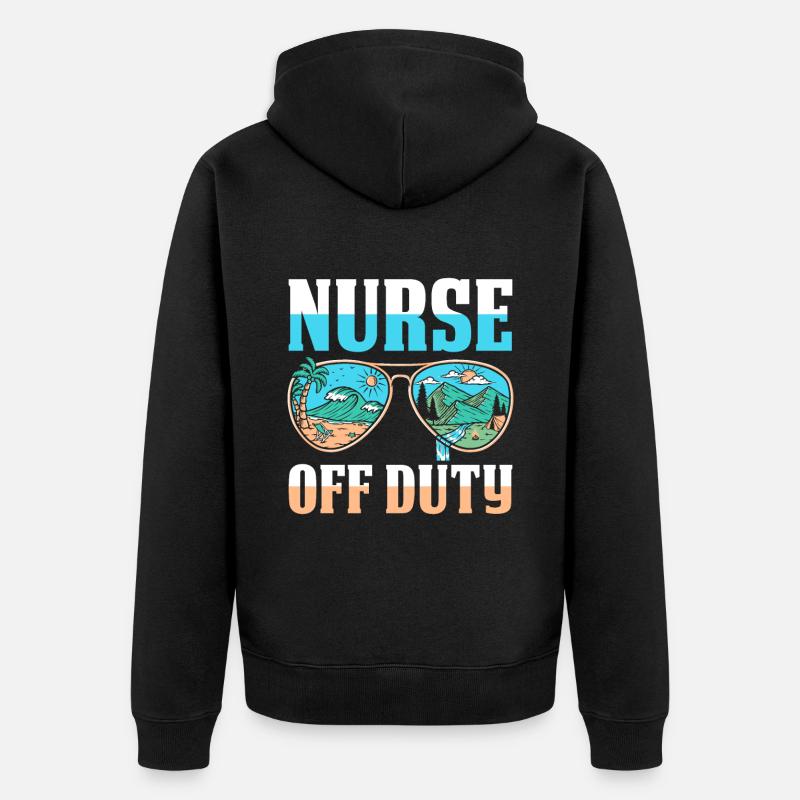 Lunettes de soleil infirmière - Veste à capuche bio Premium Unisexe - noir