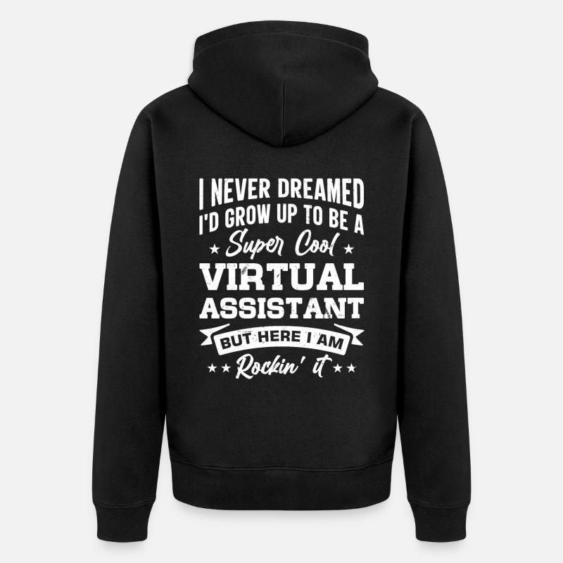 Freelance Profession Indépendant Virtuel - Veste à capuche bio Premium Unisexe - noir