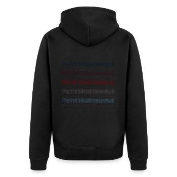 Vintage Grenada City - Retro Petit Martinique - Unisex Premium Organic Zip Hoodie - black - Back - Nico (187cm)