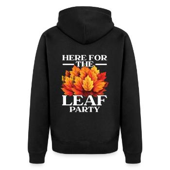 Leaf Peeping Autumn Leaf Peeper Fall Foliage - Unisex Premium Organic Zip Hoodie - black - Back - Nico (187cm)