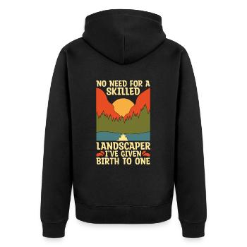 Paysagiste Pas besoin d’un paysagiste qualifié Tondeuse - Veste à capuche bio Premium Unisexe - noir - Dos - Nico (187cm)