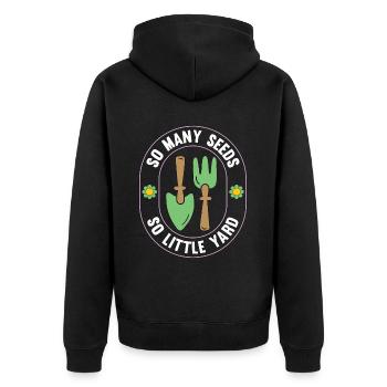 Landscaper So Many Seeds So Little Yard Lawn Mower - Unisex Premium Bio Zip Hoodie - Schwarz - Hinten - Nico (187cm)
