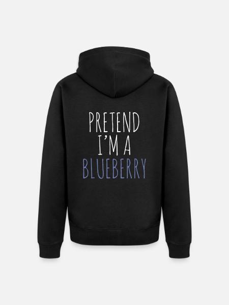 Blauberren Blauberre Geschenk - Unisex Premium Bio Zip Hoodie - Schwarz