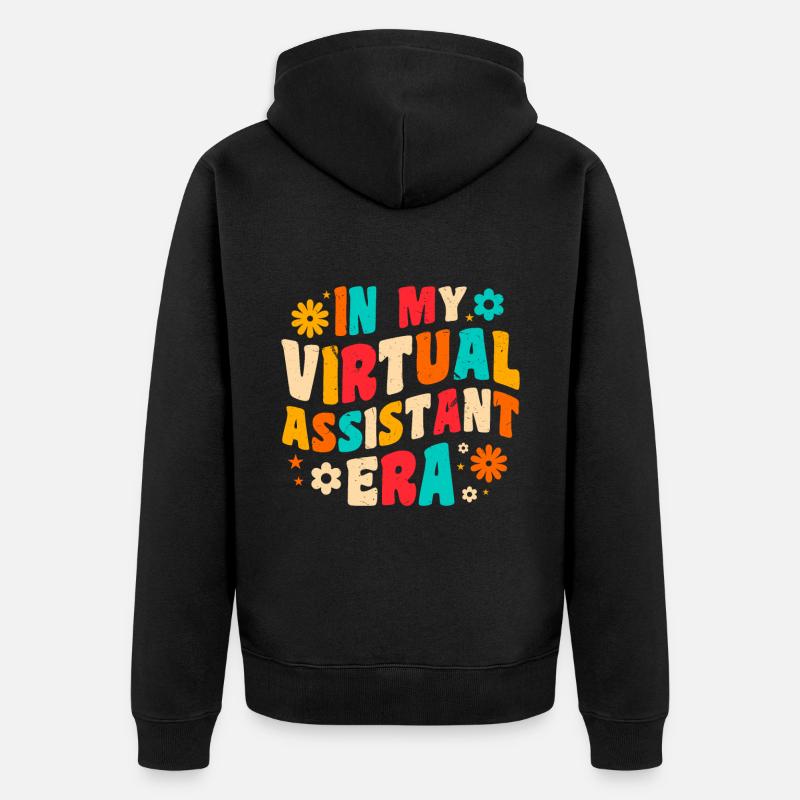 Freelancer Profession Self-employed Virtual - Unisex Premium Organic Zip Hoodie - black