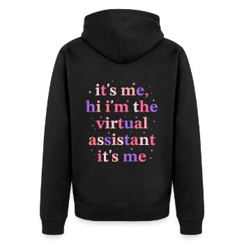 Freelance Profession Indépendant Virtuel - Veste à capuche bio Premium Unisexe - noir - Dos - Nico (187cm)