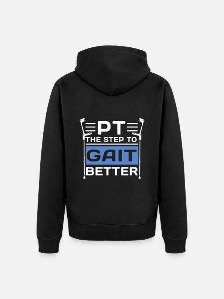 PT Physiotherapy Physiotherapist Job - Unisex Premium Organic Zip Hoodie - black