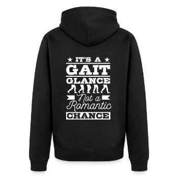 PT Physiotherapie Physiotherapeutin Job - Unisex Premium Bio Zip Hoodie - Schwarz - Hinten - Nico (187cm)