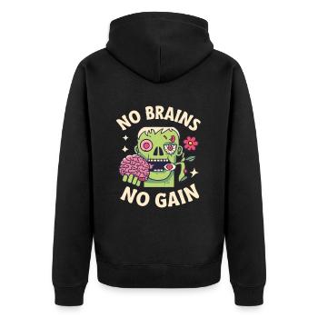 Zombies Zombie Halloween Zombie Kostüm - Unisex Premium Bio Zip Hoodie - Schwarz - Hinten - Nico (187cm)