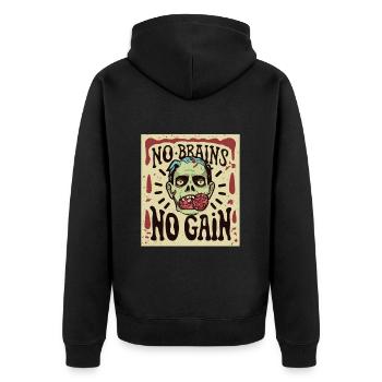 Zombies Zombie Halloween Zombie Kostüm - Unisex Premium Bio Zip Hoodie - Schwarz - Hinten - Nico (187cm)