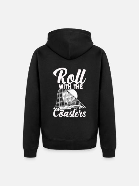 Achterbahnvergnügungspark Achterbahnfahrt - Unisex Premium Bio Zip Hoodie - Schwarz