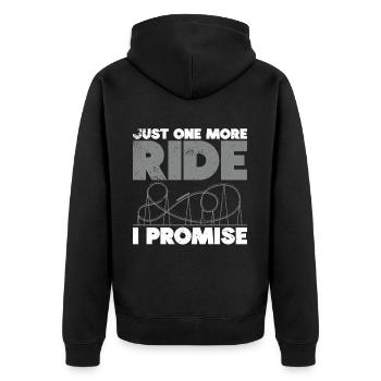 Montagnes russes, parc d’attractions, montagnes russes, manège - Veste à capuche bio Premium Unisexe - noir - Dos - Nico (187cm)