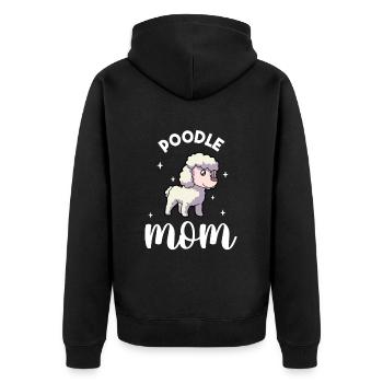 Maman caniche - Pudel - Veste à capuche bio Premium Unisexe - noir - Dos - Nico (187cm)