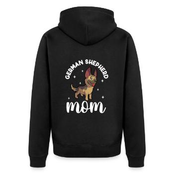 Maman Berger Allemand - Schäferhund - Veste à capuche bio Premium Unisexe - noir - Dos - Nico (187cm)