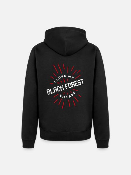 Black Forest Village Village Life Country Egg - Unisex Premium Organic Zip Hoodie - black