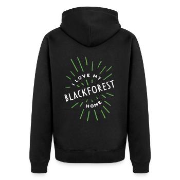 Village de la Forêt-Noire Nature Randonnée Home Village - Veste à capuche bio Premium Unisexe - noir - Dos - Nico (187cm)
