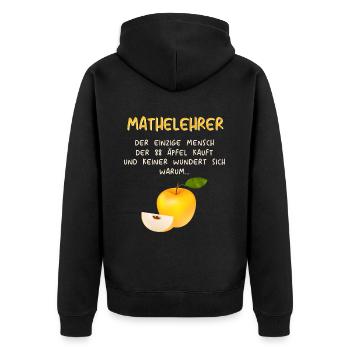 Mathematiker Mathematik Mathe Examen Lehramt - Unisex Premium Bio Zip Hoodie - Schwarz - Hinten - Nico (187cm)