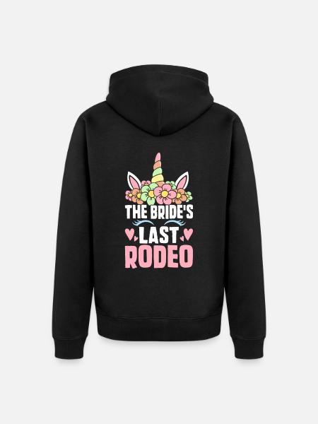 Brautparty Bachelorette Reiten - Unisex Premium Bio Zip Hoodie - Schwarz