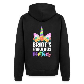 Wedding Bridal Shower - Unisex Premium Organic Zip Hoodie - black - Back - Nico (187cm)