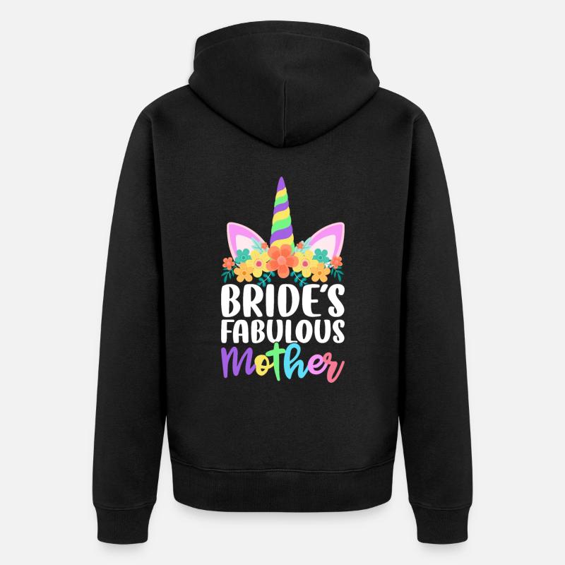 Hochzeit Brautparty - Unisex Premium Bio Zip Hoodie - Schwarz