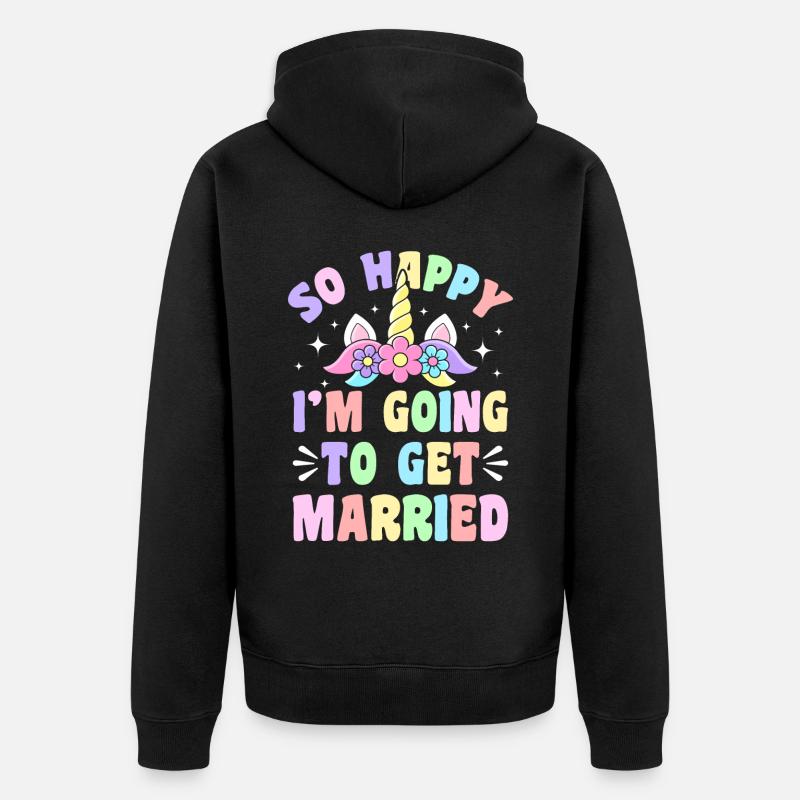 Douche nuptiale de mariage - Veste à capuche bio Premium Unisexe - noir