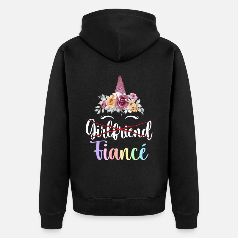 Douche nuptiale de fiançailles - Veste à capuche bio Premium Unisexe - noir