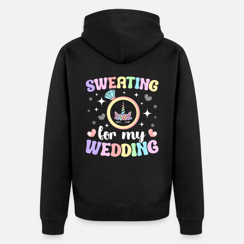 Douche nuptiale de mariage - Veste à capuche bio Premium Unisexe - noir