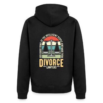 Divorce Lawyer God Chose Some Of The Divorcement - Unisex Premium Organic Zip Hoodie - black - Back - Nico (187cm)