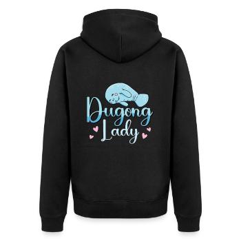 Dugong Lady Animaux marins Créatures marines Lamantin - Veste à capuche bio Premium Unisexe - noir - Dos - Nico (187cm)