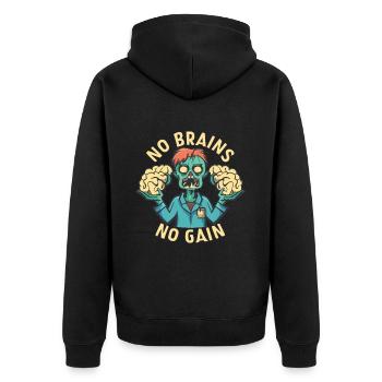 Zombies Zombie Halloween Zombie Kostüm - Unisex Premium Bio Zip Hoodie - Schwarz - Hinten - Nico (187cm)