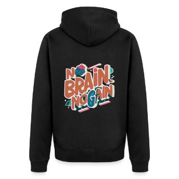 Nerd Nerds Nerd Sayings Nerd Gifts - Unisex Premium Organic Zip Hoodie - black - Back - Nico (187cm)