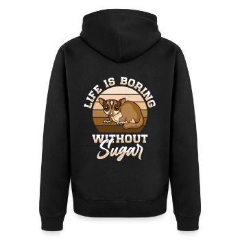 Australie Marsupial Faune Animal Amant Sucre - Veste à capuche bio Premium Unisexe - noir - Dos - Nico (187cm)