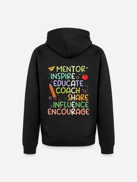 Teacher Funny Saying - Back To School Für Lehrer - Unisex Premium Bio Zip Hoodie - Schwarz