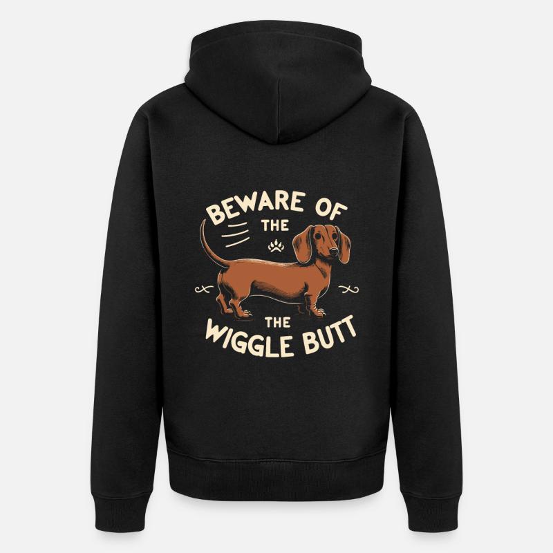 Teckel Wigglebutt - Veste à capuche bio Premium Unisexe - noir