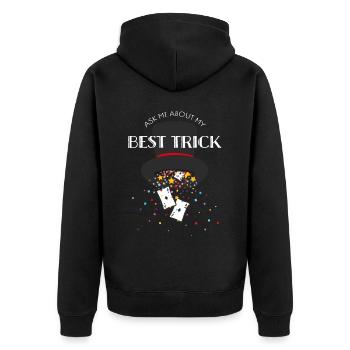 Magician Magic Shoe Stage Magician Hobby Magician - Unisex Premium Organic Zip Hoodie - black - Back - Nico (187cm)