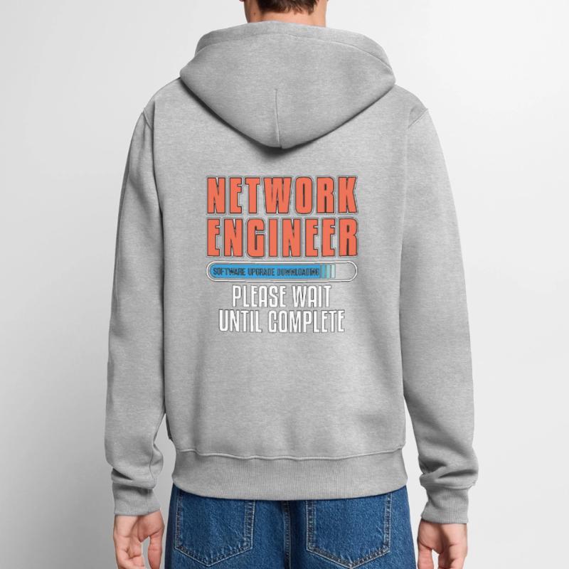 Network Engineer Software Upgrade Computer Science Unisex Premium Bio Zip Hoodie