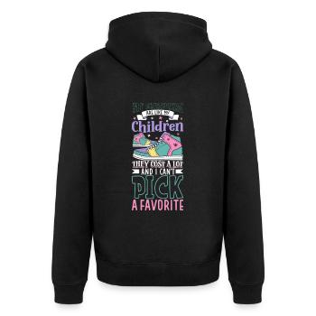 Les baskets, c’est comme les enfants - Sneakerhead - Veste à capuche bio Premium Unisexe - noir - Dos - Nico (187cm)