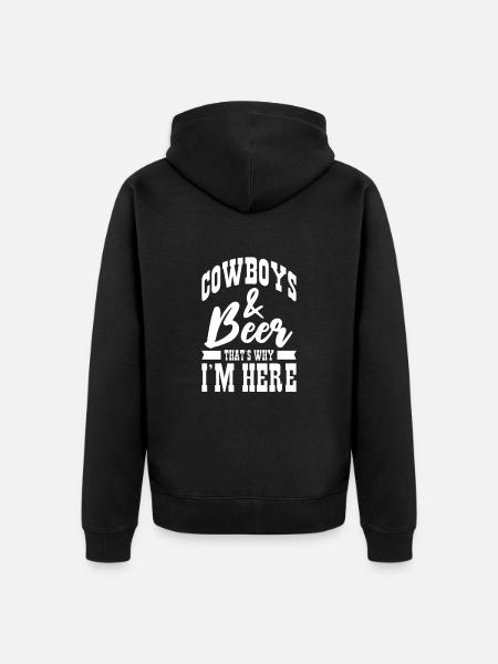 Cowboy Cowboy Boots Western Gift - Unisex Premium Organic Zip Hoodie - black