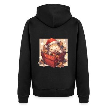 Chiens, Noël, Amoureux Des Chiens, Animal De Compagnie, Chien - Veste à capuche bio Premium Unisexe - noir - Dos - Nico (187cm)