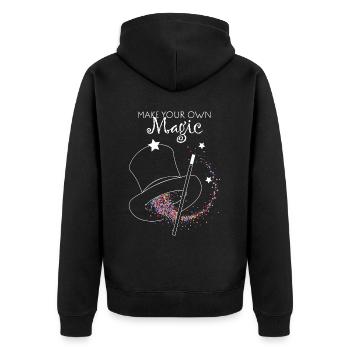 Sorcier Chapeau Tricksters Magicien Spectacle de magie - Veste à capuche bio Premium Unisexe - noir - Dos - Nico (187cm)