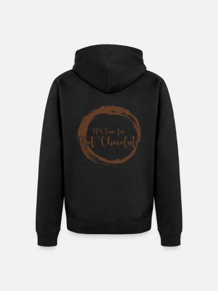 Cacao Hot Chocolate Cocoa - Unisex Premium Organic Zip Hoodie - black