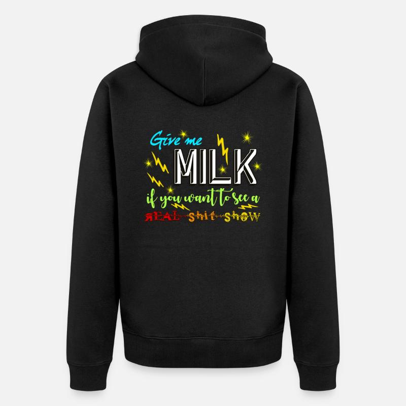 Lactose - Veste à capuche bio Premium Unisexe - noir