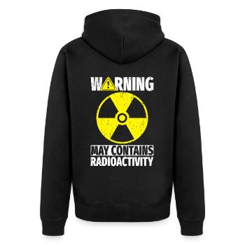 Kernkraftwerk Nuklearingenieur - Unisex Premium Bio Zip Hoodie - Schwarz - Hinten - Nico (187cm)