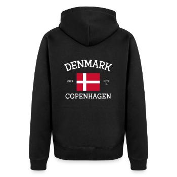 Danemark - Veste à capuche bio Premium Unisexe - noir - Dos - Nico (187cm)