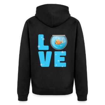 Aquarium - Veste à capuche bio Premium Unisexe - noir - Dos - Nico (187cm)