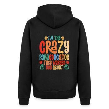 Educational Assistant Teaching Assistant - Unisex Premium Organic Zip Hoodie - black - Back - Nico (187cm)