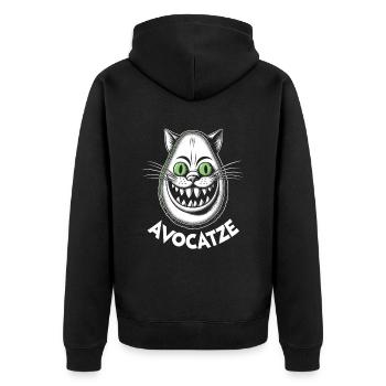 Chat Avocat - Veste à capuche bio Premium Unisexe - noir - Dos - Nico (187cm)
