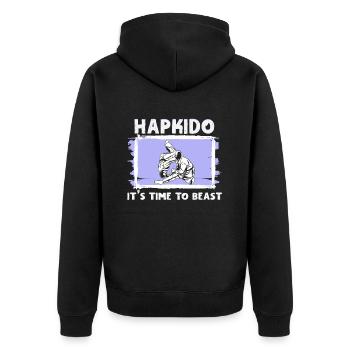 Entraîneur de Hapkido Fighter Hapkido Dojo - Veste à capuche bio Premium Unisexe - noir - Dos - Nico (187cm)