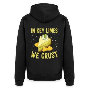 Fun dessert for Key Lime Pie lovers - Unisex Premium Organic Zip Hoodie - black - Back - Nico (187cm)